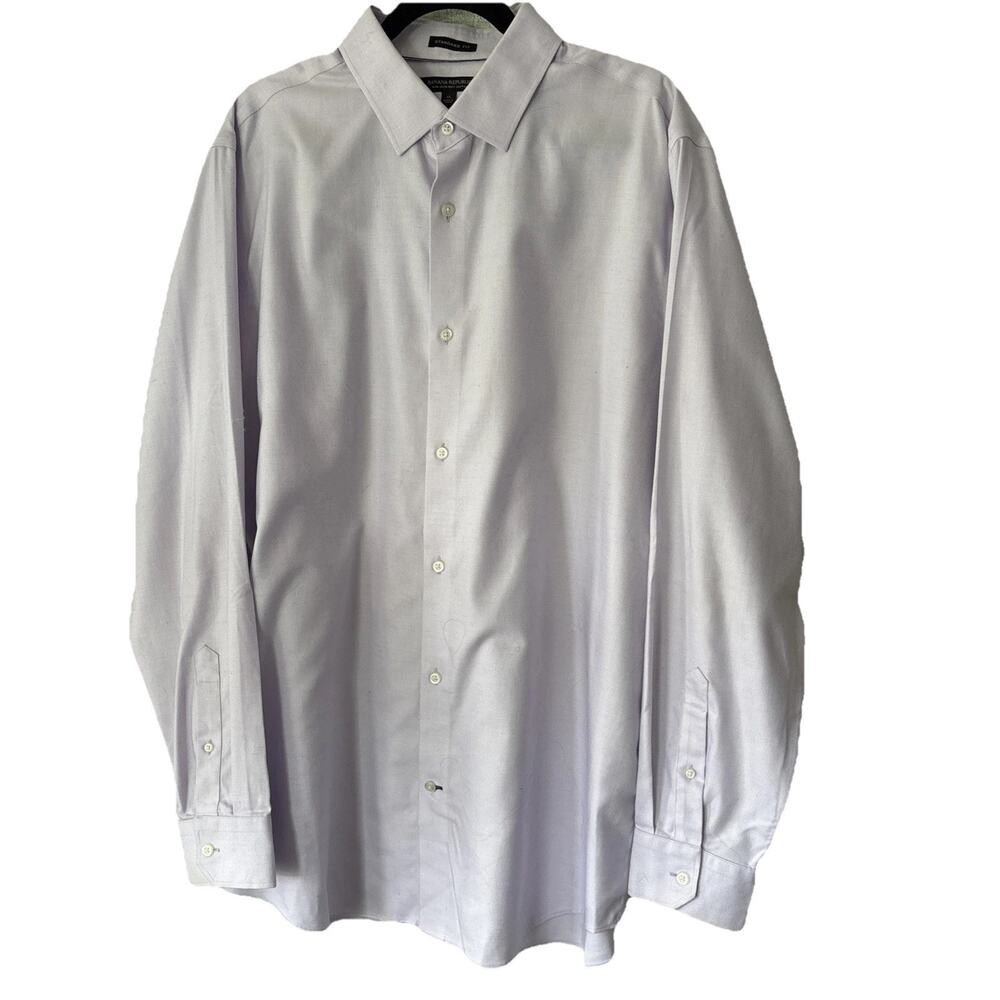 Banana Republic Shirt Mens XL Light Purple Button Up Standard Fit Long Sleeve